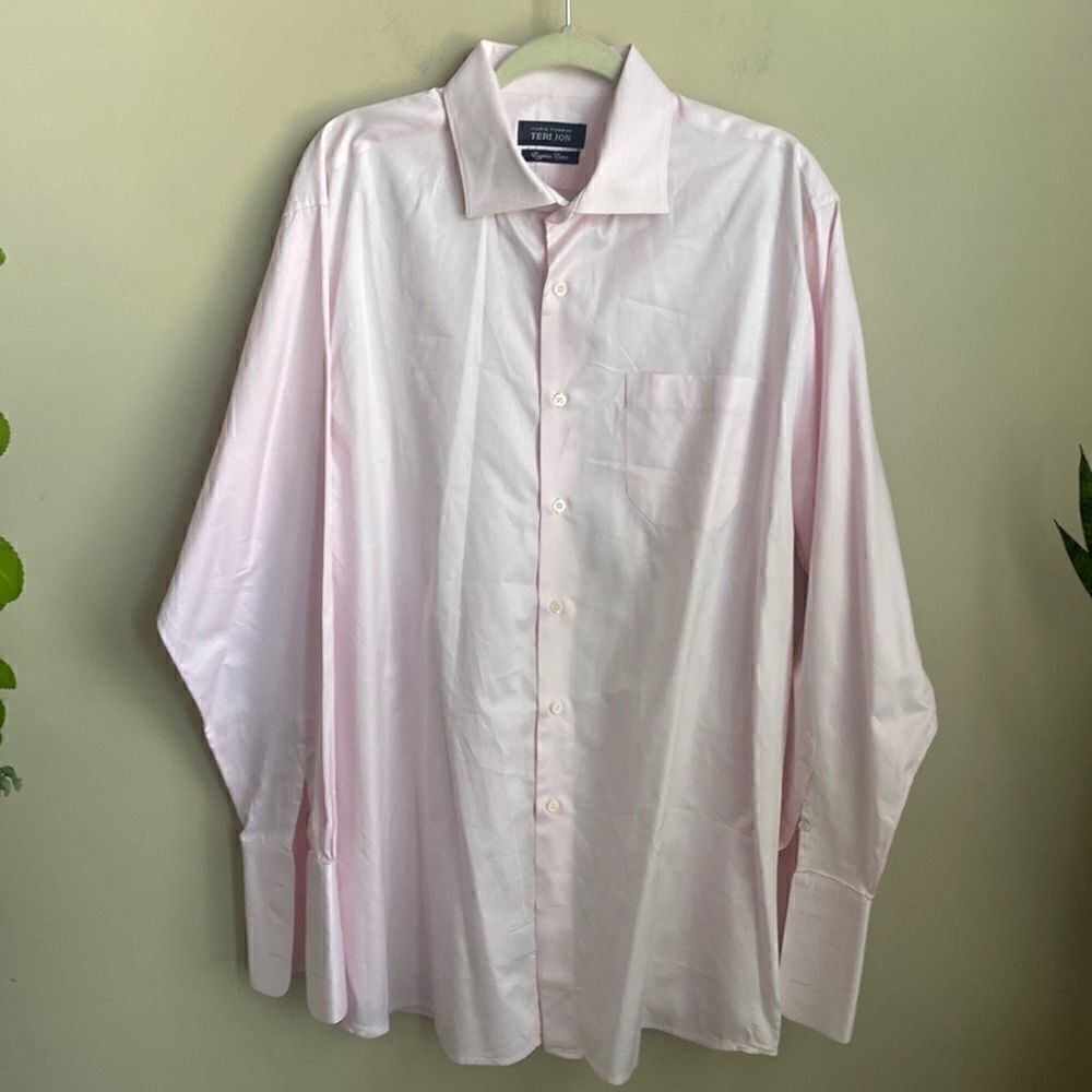 Rickie Freeman for Teri Jon Egyptian Cotton Dress Shirt 17.5